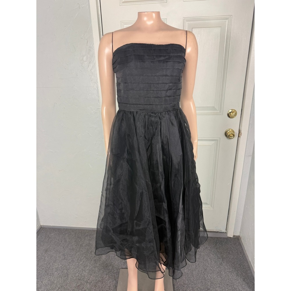 Vintage 80s Cattiva Maya Jornot Women Dress 6 Formal Prom Strapless Evening Q6